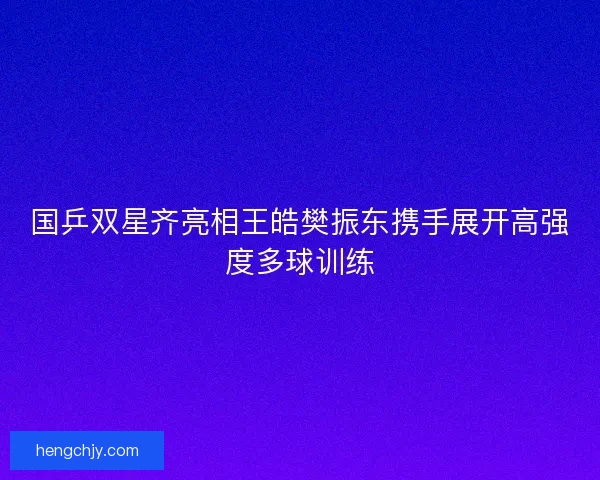国乒双星齐亮相王皓樊振东携手展开高强度多球训练